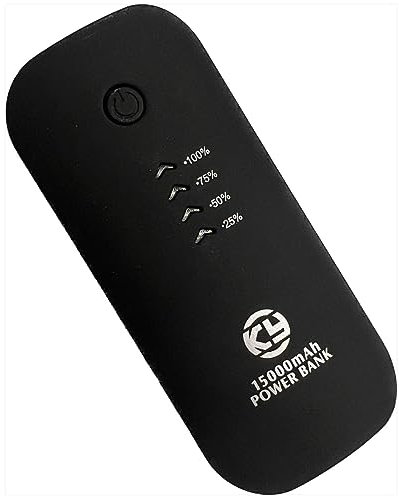 Batteria Esterna con Cavi Integrati, VEEKTOMX 15000mAh Batteria Esterna Caricabatterie Power Bank,1 Uscite e LED Display Caricabatterie Esterno per iPhone/iPad/Samsung dotato di una Torcia