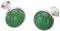 AVLUZ Modische Jade-Stein-Manschettenknöpfe, Hemd, Klassische Business-Hochzeits-Manschettenknöpfe mit Geschenkbox (Color : Silver)