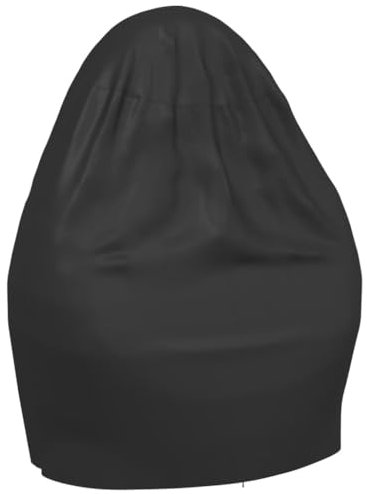 vidaXL Abdeckung für Doppel-Hängesessel, Abdeckplane Wasserdicht Anti-UV, Schutzhülle für Gartenmöbel Terrassenmöbel, Garnitur Schutzhaube Abdeckplane, Schwarz Ø 146x210cm Oxford