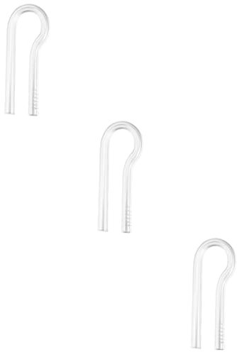 Housoutil 3pcs R-shape Aquarium Water Tube Inlet Outlet Tube for Fish Tank Glass Hydro-dynamically Designed