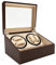 SuhoFutus Uhrenaufbewahrung, Automatische Uhrenbeweger Box PU Leder Uhrengehäuse, 4+6 Uhren Uhrenbox Herren, Holz Uhr Winder Speicher Vitrine Box mit Leisem Motor, 30.5x22.9x7 cm (Braun)