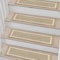 COSY HOMEER Carpet Stair Treads 15pcs Set, Non-Slip Indoor Carpet Treads for Stairs for Kids Elders and Dogs, 100% Polyester Quick Peel Self-adhesive Stair Runner Rug Pads, 22 x 70cm, Beige