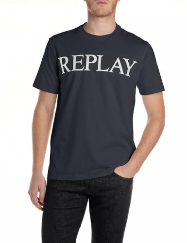 Replay Herren T-Shirt Kurzarm Rundhalsausschnitt