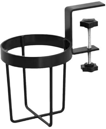 Cup Holder for Table - Desktop Cup Rack,Portable Desk Cup Holder Clamp Anti-Spill Table Cup Holder, Stainless Steel Office Desk Accessories, Compatible with Cup, Bottles, Pencil Holder