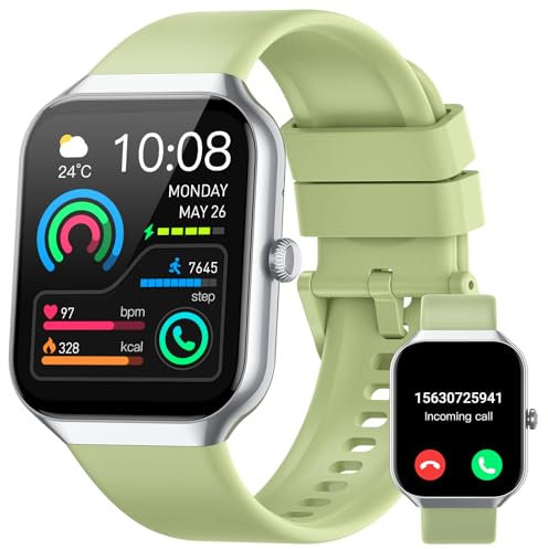 Smartwatch Uomo Donna, 1.96 Orologio Smartwatch con Effettua/Risposta Chiamate, 113+Sportive Smart Watch con Contapassi/Cardiofrequenzimetro/Sonno, Impermeabile IP68 Fitness Tracker per Android iOS
