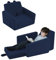 MeMoreCool Ausklappbares Kindersofa aus Plüsch, Bequemes Klappbarer Kinderstuhl-Couch, Umwandelbares Kinderschlafsofa, Baby-Relaxsessel für Kleinkinder von 1–4 Jahren, Mädchen und Jungen, Navy