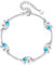 HUKKUN Elefanten Armband - Silber 925, Türkisfarbener Elefanten Schmuck für Damen