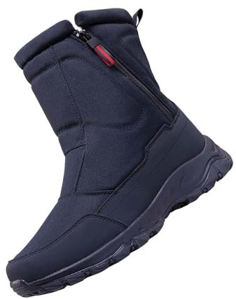 Generico Stivali Lunghi in Gomma Stivaletti Gomma 33 Stivali da Neve da Uomo, Scarpe da Ginnastica Casual alla, Scarpe in Cotone da Uomo, Stivali Invernali Stivali da Termici Alti Anfibi (Blue, 47)