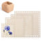 WUISOLQP Korbboden zum Häkeln 4 Stück Holzboden zum Häkeln Taschenboden Häkeln Korb Häkeln Zubehör Aus Holz Naturholzkorbboden Crochet Basket Holzbasis Set für DIY Korbflechten 10/15/17/20cm Quadrat