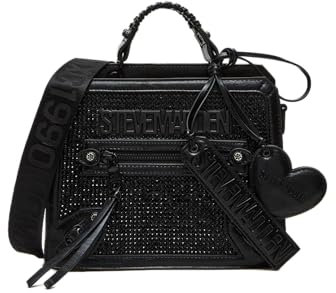 Steve Madden Damen Satchel Evelyn-J Umhängetasche, Schwarz