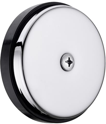 BESTILL Single Hole Bathtub Drain Overflow Plate Kit, Chrome