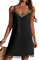 AI'MAGE Robe De Plage pour Femme Col en V Cache-Maillot De Bain avec Pompons Style Bohème Taille Haute Bikini Vêtements De Plage Noir XL