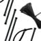 EVOGES 4.8X200mm Black Reusable Releasable Cable Ties, 100% Nylon 66, 22kg Tensile Strength (Pack of 50)