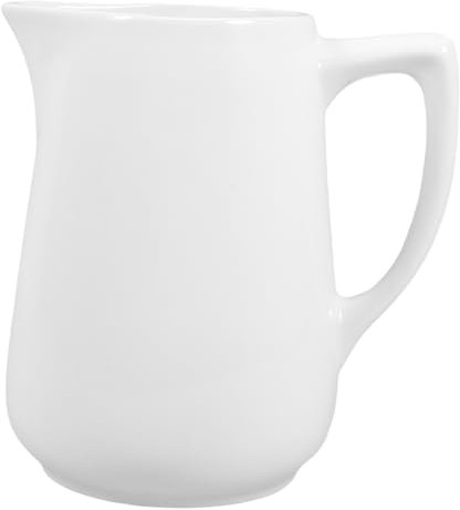 TOPPERFUN Jarra de Leche de Cerámica Blanca Jarabe y Restaurantes