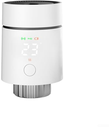Feeshoppher Smart Radiator Valve Zigb-ee Wireless Thermostats Temperature Control Valve Smart ZigB-ee Temperature Control Valves for Radiator Heating Adjustable 5-35°C Thermostat Switch for Home