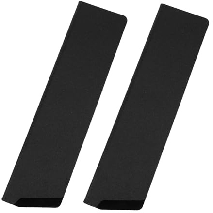2pcs 8 Inch Knife Sheath, Black ABS Chef Guard with Felt Lining Universal Cover & Protector for 6-8 Inch Kitchen Knives Secure Storage Travel Blade Sleeves Roll Holster Accessories Part Replacement