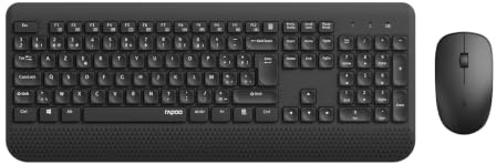 Rapoo X3500 Ensemble Clavier et Souris sans Fil pour PC/Laptop/Windows | 2.4G avec Récepteur USB,Souris 1000 DPI,Ergonomique,Pavé Numérique,12 Raccourcis Multimédia,12 Mois d'autonomie,AZERTY Belge