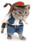 NACOCO Cowboy Hundekostüm mit Hut Hundekleidung Halloween Kostüme für Katze und kleine Hunde (X-Small)