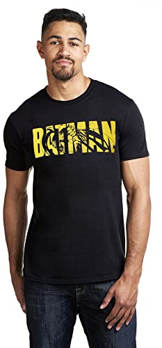 DC Comics Men's Batman Text T - Shirt