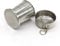 xtsfx Edelstahl-Trinkbecher, Camping Becher faltbar, 250 ml bruchsichere Outdoor Tragbar Teleskop Becher, mit Im Freien Reisen Wandern