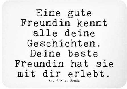 Mr. & Mrs. Panda Magnet Eine Gute Freundin kennt... - Geschenk, Frau, Motivmagnete, bae, Kühlschrank Dekoration, Spruch Sprüche Weisheiten Zitate