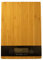 Bambus Küchenwaage, digitale Küchenwaage Bamboo, präzise wiegen bis 5 kg, Tara Funktion, LCD Screen, Inkl Batterie (Rechteckig)