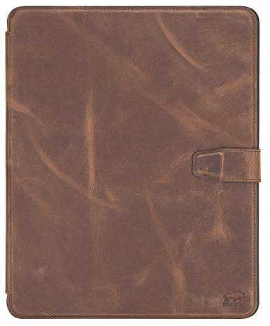 Solo Pelle magnetische abnehmbare Hülle geeignet für Apple iPad Pro 12,9 2020-2023 Hülle Echtleder Case aus echtem Leder. Unterstützt Pencil 2 und magnetisches Laden (Vintage Braun)