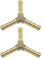 be in your mind 2pcs 6mm Barbe en Laiton Raccord de Tuyau Y-Type 3 Voies Joint de Tuyaux Connecteur Adaptateur 1/4 Pouces Compatible pour Air Eau Mazout Gaz
