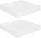 vidaXL 2X Wandregal Schwebend Hängeregal Wandboard Bücherregal Regalbrett Schweberegal CD DVD Regal Dekoregal Hochglanz-Weiß 23x23,5x3,8cm MDF