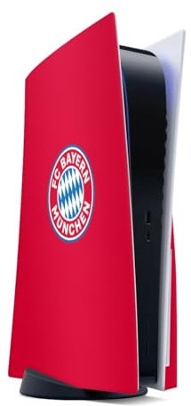 DeinDesign Skin kompatibel mit Sony Playstation 5 Disc Edition Folie Sticker FC Bayern München FCB Logo
