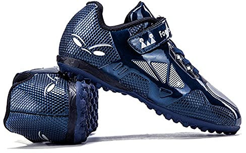 YisiNP Chaussures de football pour enfant - Unisexe - Légères - Antidérapantes - Pour l'été - Pour gazon artificiel - Tailles 28 à 39, Bleu2, 31 EU