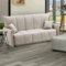 Talamo Italia - 2-Sitzer Schlafsofa Alissa, Sofa mit Trolley-Öffnung aus gepolstertem Stoff, Standardarmlehnen, 100 % Made in Italy, 150 x 90 x 85 cm, Beige