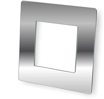 Single Light Switch Surround Acrylic Finger Plate Panel Socket (Silver Mirror)