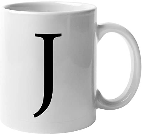 DigiPrint Graphics Alphabet Mug Letter J| Funny Coffee Cup | Novelty Tea Mug Gift | White, Present, Quality Printed (MUG049)