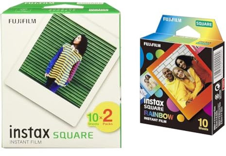 Film INSTAX Square WW (10X2 PK) & Lot de 10 Films carrés Rainbow 16671320
