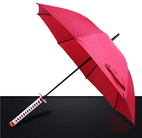 ZNLVZSH Demon Slayer Regenschirm, Anime Cosplay Automatischer Regenschirm,210T 8 Bones Sun&Regenschirm Winddicht Wasserdicht Für Männer Frauen,Verschiedene Charakteroptionen, Rengoku Kyoujurou