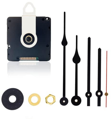 WinTaim Atomic Clock Movement with 2 set 5-6 inch Clock hands, 43/64 inches (17mm) Axis Length MSF Radio Electric Controlled Clock, Auto Adjust Winter and Summer time