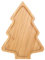 Wood Serving Tray- Christmas Tree Shaped Wooden Serving Platters Decorative Appetizer Cheese Cookie Sandwich Dessert Snacks Plates Charcuterie Boards 11x7.9in