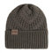 KNIT FACTORY - Sally Mütze - Strickmütze für Damen und Herren - Beanie - Wintermütze mit Wolle - Robusten Look - Hochwertige Qualität - Cappuccino
