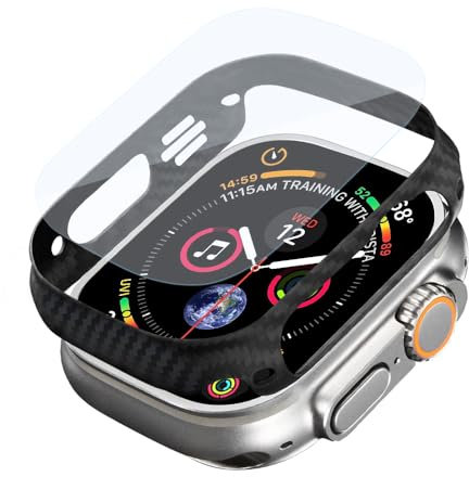 Schutzhülle für Apple Watch Ultra, exquisit, raffiniert, minimalistisch, schmal, Apple Watch, 49 mm, Kohlefaser