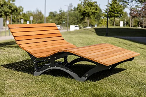 Chillroi® Liegeland Waldsofa mit Verstellbarer Rückenlehne Doppelliege Gartenliege Wellenliege
