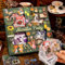 657Stück Florale Scrapbook Aufkleber Set, Ästhetische Natur Pflanzen Blumen Scrapbooking Zubehör Kit, Pilz Herbst Ahornblätter Transparente Wasserdichte Aufkleber für Bullet Journaling (Natur)