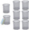 Qualsen 8 Pack Pen Pot, Pen Holder, Silver Pencil Pots, Pen Holder For Desk, Mesh Desk Organizer Pen Pot Pencil Holders, Stationery Supplies Pencil Pots For Office, Home, Classroom
