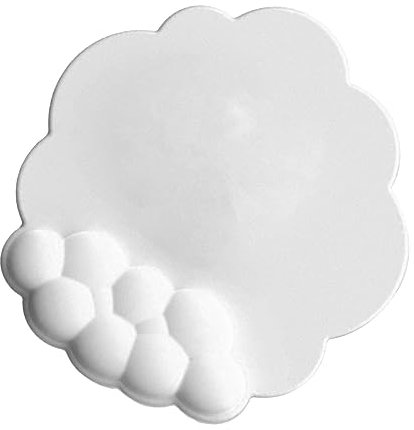 Poignet Tapis de Souris Nuage Tapis de Souris Support de Poignet Mousse à Mémoire Anti-dérapant Repose-Poignet Ergonomique pour Ordinateur Portable PC Gaming (Blanc)