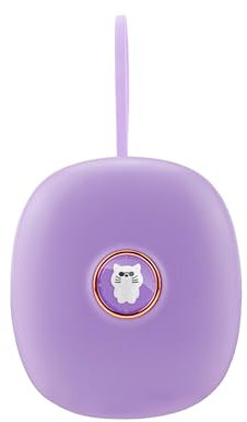 Dpofirs Vibrationswecker für Gehörlose, LED-Anzeige, Cartoon-Stil, Zwei Wecker-Sets, Purple