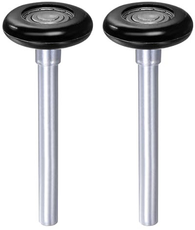 QUARKZMAN 2Pcs 1.8 Roulettes de Porte de Garage en Nylon pour Rail de Garage de 2 Tige de 4.25 Roulettes Porte de Garage Silencieuses Roulements de Précision 6200Zz à 8 Billes, Noir