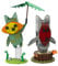 ZITIANYOUBUILD Grünes Korok und blaues Korok-Modell, 256 Teile, Bauspielzeug-Set, MOC, ab 18 Jahren
