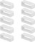 CABLEPELADO Lot de 10 goupilles en caoutchouc pour bracelet de montre - Boucle en silicone pour montre - Convient pour bracelets de 16 à 24 mm de large - Blanc, 16 mm, Moderne