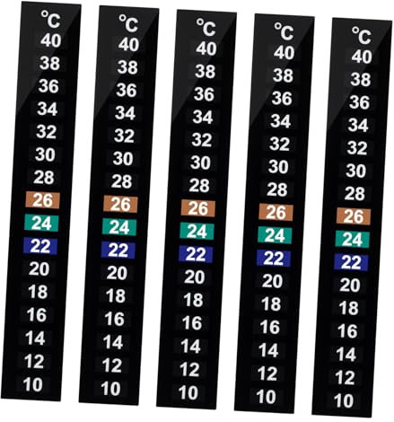 Happyyami Messgerät 40 Stk Thermometerstab Saugen Brauen Aquarium Thermometerstreifen Temperatur Streifen Aufkleben Thermometer Aufkleben Digital Wasser- Aufkleber Drinnen Klebstoff