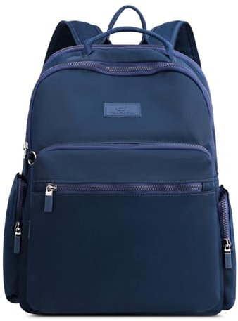 FOLOVEYA Zaino Donna 15 Pollici per Laptop Impermeabile Leggero per Viaggi, Lavoro, Scuola, Ufficio, Università - Poliestere Blu
